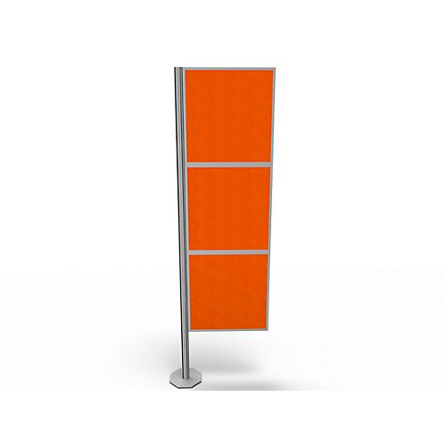 Trennwand Silent Office, 3 Elemente, H 2000 mm, orange