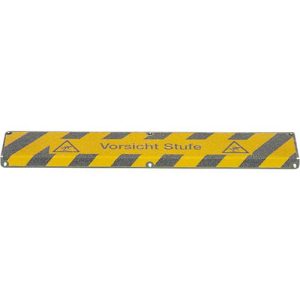 Treppenkantenprofil, 30 x 110 x 660 mm, schwarz/gelb, Vorsicht Stufe
