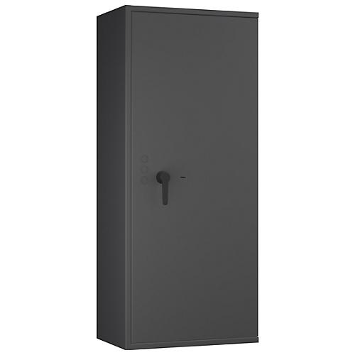 Tresor Lyra 16, Klasse I nach EN 1143-1, 252 l, Türanschlag rechts, Doppelbartschloss, 4 Fachböden, B 650 x T 420 x H 1550 mm, graphitgrau RAL 7024