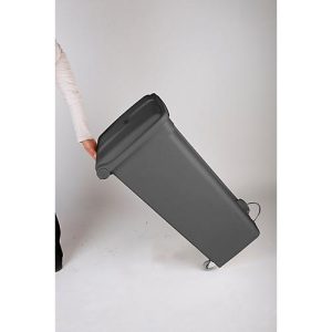 Tretabfallsammler aus Polyethylen 90 l, grau Tretabfallsammler aus Polyethylen 90 l, grau