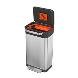 Tretmülleimer Intelligent Waste Titan, rechteckig, 30 l, mit Deckel, Müllpresse & Geruchsfilter, Edelstahl Tretmülleimer Intelligent Waste Titan, rechteckig, 30 l, mit Deckel, Müllpresse & Geruchsfilter, Edelstahl