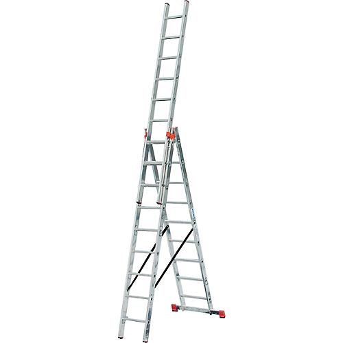 TRIBILO Vielzweckleiter, 3 x 9 Sprossen