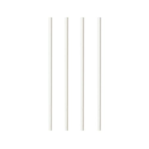 Trinkhalme Papstar Pure, Einweg, L 200 x Ø 6 mm, aus FSC®-zertifiziertem Papier, weiß-uni, 100 Stück