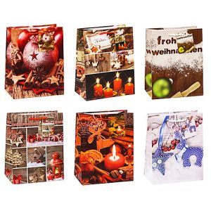 TSI Geschenktüten Weihnachten Serie 6, Polypropylen, B 180 x T 100 x H 230 mm, 12er-Set, 6 Motive sortiert TSI Geschenktüten Weihnachten Serie 6, Polypropylen, B 180 x T 100 x H 230 mm, 12er-Set, 6 Motive sortiert