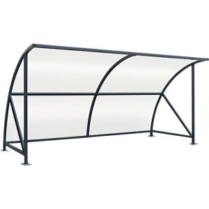 Überdachungssystem Modell Bamberg, transparent, B 4080 mm, anthrazitgrau RAL 7016 Überdachungssystem Modell Bamberg, transparent, B 4080 mm, anthrazitgrau RAL 7016