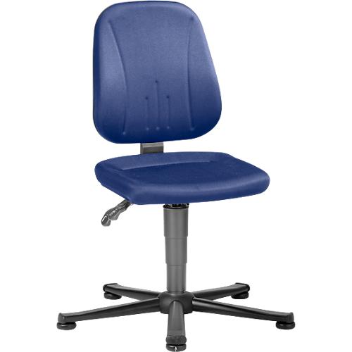 Unitec ESD-Arbeitsdrehstuhl mit Gleitern, Stoff, Duotec blau