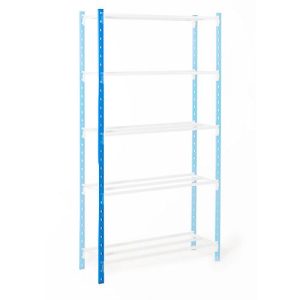 Universal-Steckregal, Stützen, mit Kunststofffüßen, H 1750 mm, himmelblau Universal-Steckregal, Stützen, mit Kunststofffüßen, H 1750 mm, himmelblau