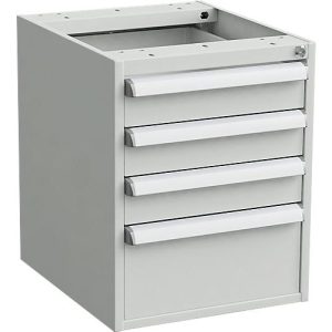 Unterbau-Container für Arbeitstische, Zentralverschluss, mit ESD-Schutz, B 450 x T 520 mm, 3 Schubladen Unterbau-Container für Arbeitstische, Zentralverschluss, mit ESD-Schutz, B 450 x T 520 mm, 3 Schubladen