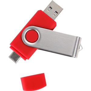 USB-Stick C5, mit 1 x USB 3.0 & 1 x USB Typ-C, bis zu 4,8 GB/s, duplexfähig, Speicherkapazität 64 GB, rot USB-Stick C5, mit 1 x USB 3.0 & 1 x USB Typ-C, bis zu 4,8 GB/s, duplexfähig, Speicherkapazität 64 GB, rot