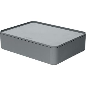 Utensilienbox HAN Allison Smart-Organizer, stapelbar, mit Deckel, rutschfeste Gummifüße, ABS-Kunststoff, granit-grau Utensilienbox HAN Allison Smart-Organizer, stapelbar, mit Deckel, rutschfeste Gummifüße, ABS-Kunststoff, granit-grau