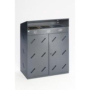 VAR Wertstoffsammelstation, 3-fach, antiksilber VAR Wertstoffsammelstation, 3-fach, antiksilber