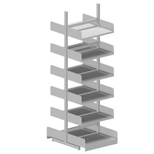 Variabo Freiarmregal, Grundfeld, doppelseitig, 400 mm Fachtiefe, 750 x 2500 mm Variabo Freiarmregal, Grundfeld, doppelseitig, 400 mm Fachtiefe, 750 x 2500 mm