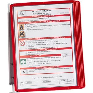 Vario Wall 5 Wandhalter-SET ink. Sichttafeln, rot Vario Wall 5 Wandhalter-SET ink. Sichttafeln, rot