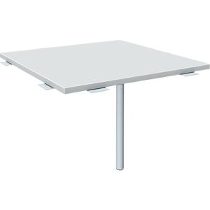 Verkettungsplatte ALICANTE, Volleck, B 800 x T 800 mm, mit Stützfuß, höhenverstellbar, lichtgrau Verkettungsplatte ALICANTE, Volleck, B 800 x T 800 mm, mit Stützfuß, höhenverstellbar, lichtgrau