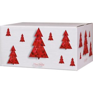 Versandkartons, mit Motiv „Tannenbaum“, bis 30 kg, Außenmaße 406 x 306 x 210 mm, Feinwellpappe, weiß-braun, 20 Stück Versandkartons, mit Motiv „Tannenbaum“, bis 30 kg, Außenmaße 406 x 306 x 210 mm, Feinwellpappe, weiß-braun, 20 Stück