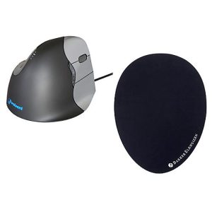Vertikalmaus BakkerElkhuizen Evoluent4, kabelgebunden, f. Rechtshänder, schwarz/silber, + Mauspad The Egg Vertikalmaus BakkerElkhuizen Evoluent4, kabelgebunden, f. Rechtshänder, schwarz/silber, + Mauspad The Egg