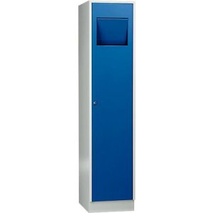 Wäschesammelschrank, Abteilbreite innen 400 m, abschließbar, selbstschließende Klappe, enzianblau