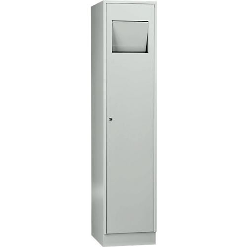 Wäschesammelschrank, Abteilbreite innen 400 m, abschließbar, selbstschließende Klappe, lichtgrau