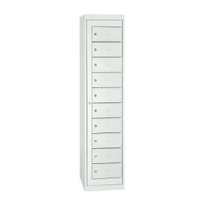 Wäscheschrank, abschließbar, mit 10 Fächern, Höhe 1800 mm, lichtgrau/lichtgrau Wäscheschrank, abschließbar, mit 10 Fächern, Höhe 1800 mm, lichtgrau/lichtgrau