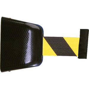 Wand-Gurtkassette, Schraubbefestigung, 8 m, Gurt schwarz/gelb