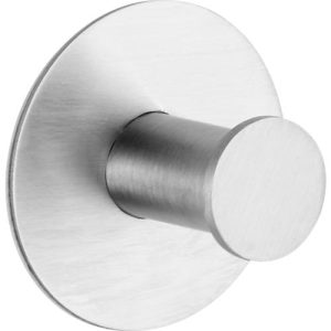 Wandhaken, rund, selbstklebend, Ø 50 x H 33 mm, rostfreier Edelstahl, silber, 1 Stück Wandhaken, rund, selbstklebend, Ø 50 x H 33 mm, rostfreier Edelstahl, silber, 1 Stück
