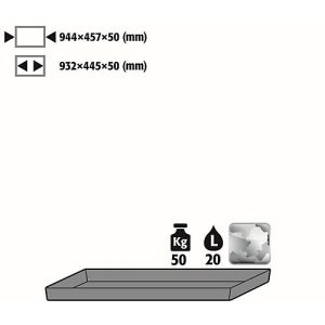 Wannenboden Standard für asecos Chemikalienschränke, Stahlblech, B 944 x T 457 x H 50 mm, 20 l, bis 50 kg Wannenboden Standard für asecos Chemikalienschränke, Stahlblech, B 944 x T 457 x H 50 mm, 20 l, bis 50 kg