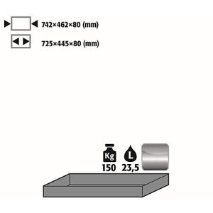 Wannenboden Standard für asecos Sicherheitsschränke der Q30, Q90 und S90 Serie, Edelstahl 1.4301, B 742 x T 507 x H 83 mm, 22 l, bis 150 kg Wannenboden Standard für asecos Sicherheitsschränke der Q30, Q90 und S90 Serie, Edelstahl 1.4301, B 742 x T 507 x H 83 mm, 22 l, bis 150 kg