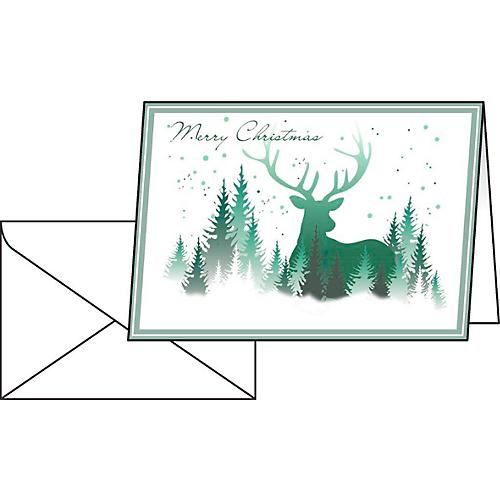 Weihnachts-Karten Christmas Forest, Format A6, bedruckbarer Glanzkarton, 25 Stück + weiße Umschläge