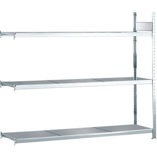 Weitspannregal Anbauregal WS2000 - H2000 x B2500 x T600 mm, 3 Ebenen, Stahl