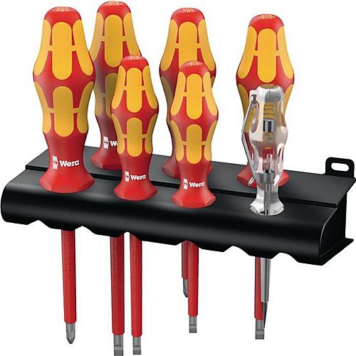 WERA VDE-Schraubendrehersatz 160 i/165 i/7, 7-teilig, Schlitz/PZD, IEC 60900, Lasertip-Spitze, bis 1000 V isoliert