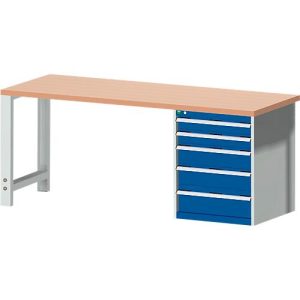 Werkbank cubio W-2077-11-2.34, enzianblau Werkbank cubio W-2077-11-2.34, enzianblau