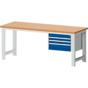 Werkbank cubio W-2077/11-2.37, enzianblau Werkbank cubio W-2077/11-2.37, enzianblau