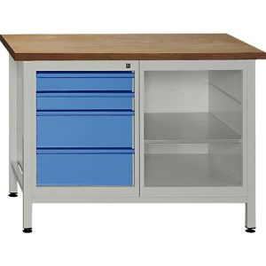 Werkbank mit 1 Fachboden und 4 Schubladen Werkbank mit 1 Fachboden und 4 Schubladen