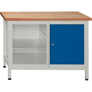 Werkbank mit 1 Tür und 2 Fachböden Werkbank mit 1 Tür und 2 Fachböden