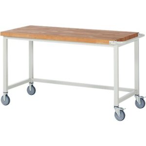 Werkbank Serie 8000, fahrbar, Arbeitsplatte Buche-Massiv, B 1500 x T 700 x H 880 mm Werkbank Serie 8000, fahrbar, Arbeitsplatte Buche-Massiv, B 1500 x T 700 x H 880 mm