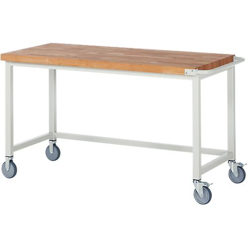 Werkbank Serie 8000, fahrbar, Arbeitsplatte Buche-Massiv, B 1500 x T 700 x H 880 mm