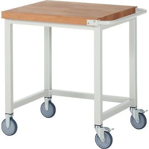 Werkbank Serie 8000, fahrbar, Arbeitsplatte Buche-Massiv, B 750 x T 700 x H 880 mm Werkbank Serie 8000, fahrbar, Arbeitsplatte Buche-Massiv, B 750 x T 700 x H 880 mm
