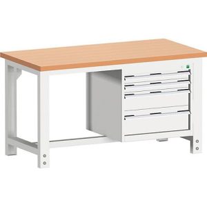 Werkbank W-1577/11-2.8, lichtgrau Werkbank W-1577/11-2.8, lichtgrau