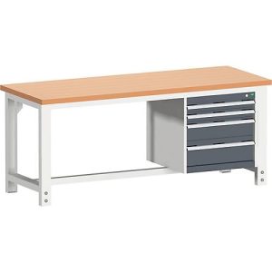 Werkbank W-2077/11-2.08, anthrazitgrau Werkbank W-2077/11-2.08, anthrazitgrau
