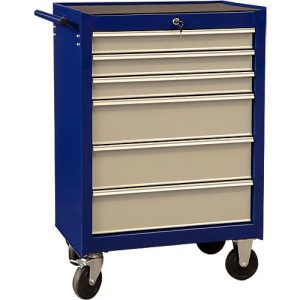Werkstattwagen Projahn ECOBlue, mit Rollen, 400 kg Lastkraft, 6 Schubfächer Werkstattwagen Projahn ECOBlue, mit Rollen, 400 kg Lastkraft, 6 Schubfächer