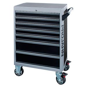 Werkstattwagen PROJAHN GALAXY, Stahlblech, 7 Schubladen, bis 450 kg, abschließbar, Schwarz/Silbergrau Werkstattwagen PROJAHN GALAXY, Stahlblech, 7 Schubladen, bis 450 kg, abschließbar, Schwarz/Silbergrau