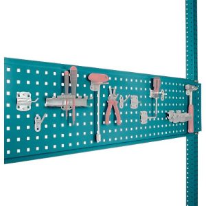 Werkzeug-Lochplatte, für Tischbreite 1750 mm, f. Serie Universal/Profi, wasserblau RAL 5021 Werkzeug-Lochplatte, für Tischbreite 1750 mm, f. Serie Universal/Profi, wasserblau RAL 5021