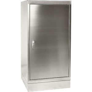 Werkzeugschrank, Edelstahl, Höhe 1050 mm, 2 Böden