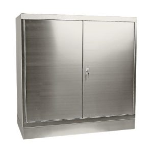 Werkzeugschrank, Edelstahl, Höhe 1050 mm, 2 Schubladen, 2 Böden