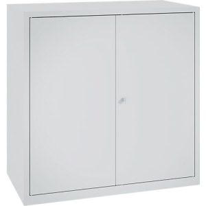 Werkzeugschrank, Sicherheitsschloss, 2 Einlegeböden & 1 Schublade, B 1000 x T 500 x H 1000 mm, Stahlblech, lichtgrau/lichtgrau