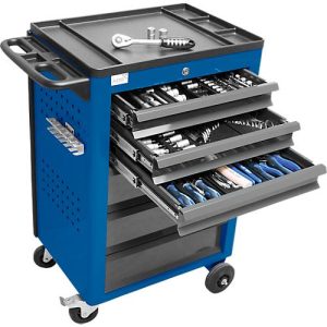 Werkzeugwagen BASIC inkl. 115-tlg. Werkzeug-Set, blau Werkzeugwagen BASIC inkl. 115-tlg. Werkzeug-Set, blau