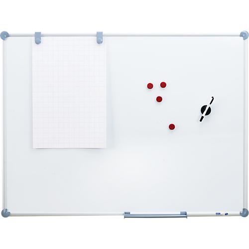 Whiteboard 2000 MAULpro, weiß beschichtet, magnethaftend, B 1200 x H 900 mm + 9-teiliges Zubehör-Set