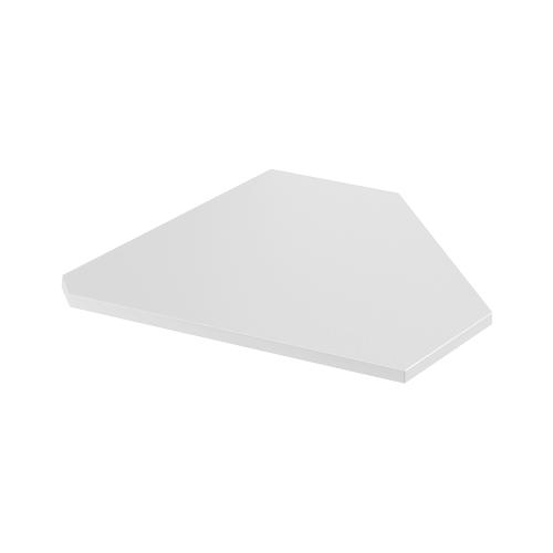 Winkelplatte, 90°, B 800 x T 800 mm, weiß/weißalu