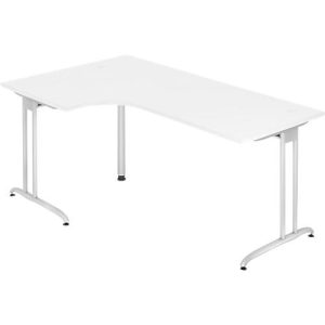 Winkelschreibtisch 90° TARA, C-Fuß, Rechteck, B 2000 mm, weiß Winkelschreibtisch 90° TARA, C-Fuß, Rechteck, B 2000 mm, weiß