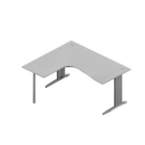 Winkelschreibtisch ARLON-OFFICE, B 1600 x T 1200 x H 730 mm, lichtgrau Winkelschreibtisch ARLON-OFFICE, B 1600 x T 1200 x H 730 mm, lichtgrau